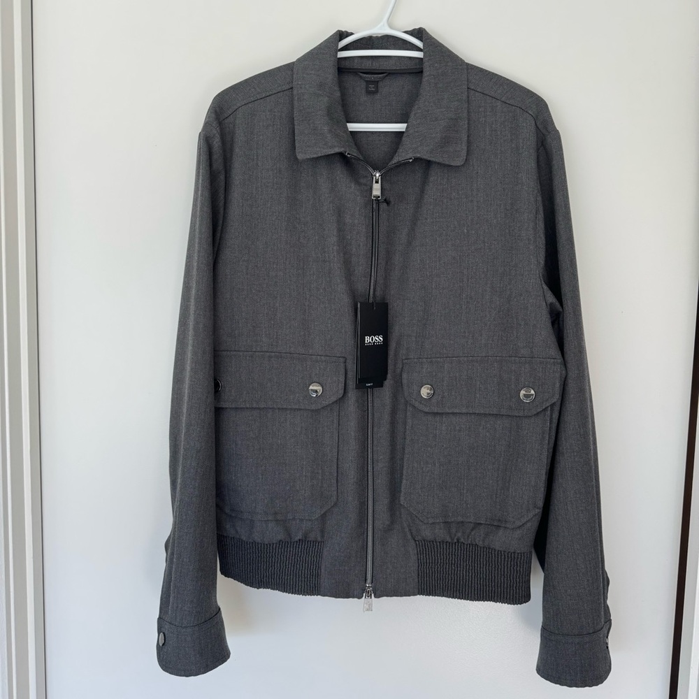 Hugo Boss Men Gray Jacket 100% Virgin Wool | NWT | 38R